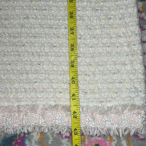 St.John Tweed Sheath Dress Pink French Rose Combo With Silver Metallic Size 10 - Picture 15 of 16